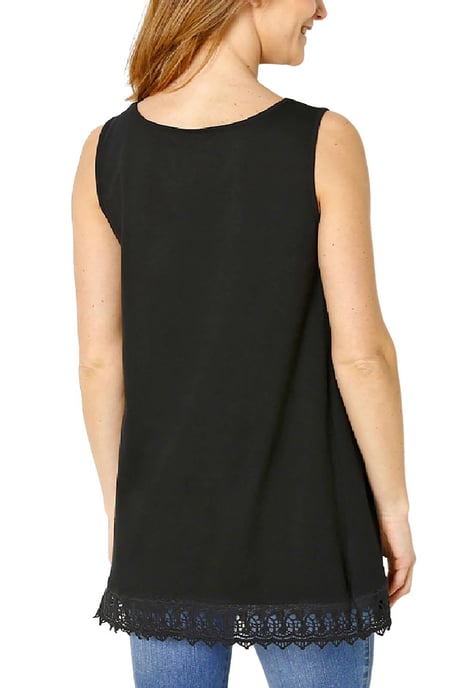 Lace Trim Sleeveless Top