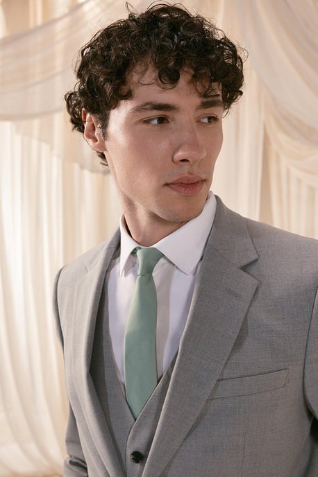 Sage Tie And Pocket Square Set