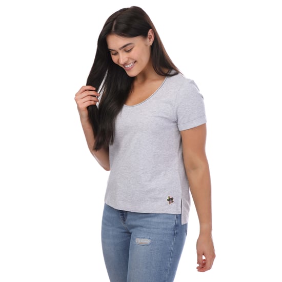 Women's Ted Baker Miarna V-Neck Easy Fit T-Shirt in Grey