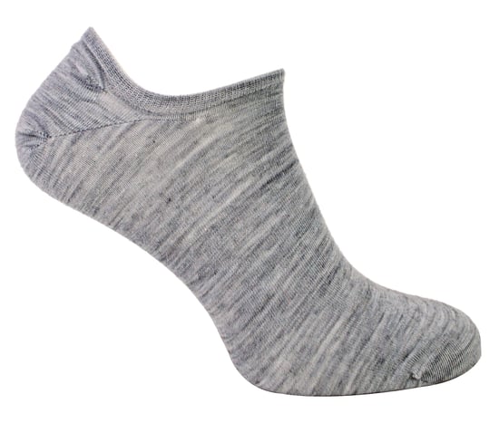 Mens Merino Wool Low Cut Socks | Steven | No Show Warm Footsies Socks - Light Grey - Image 1