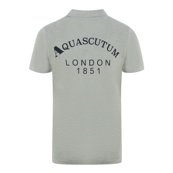 Aquascutum London 1851 Grey Polo Shirt - Image 2