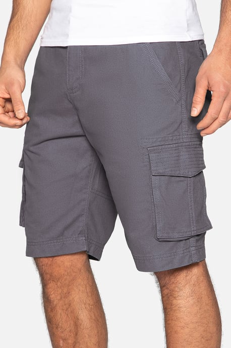 Charcoal Cotton 'Bute' Cargo Shorts