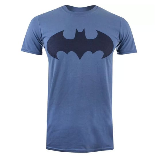 DC Comics Mono Batman Logo Mens Blue T-Shirt - Image 1