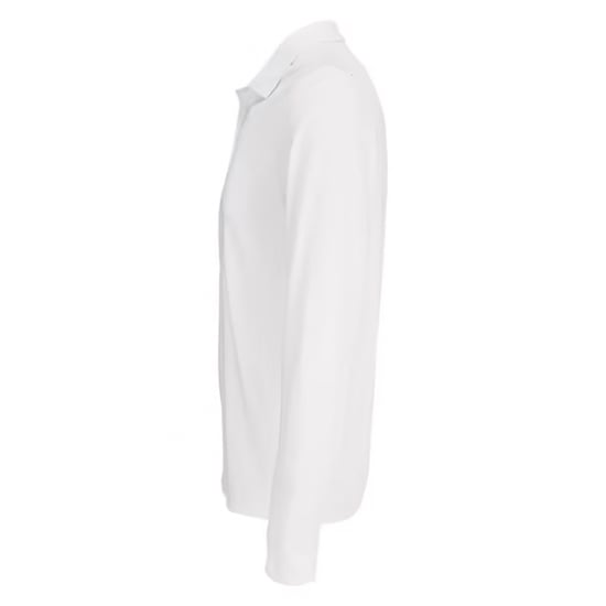 SOLS Unisex Adult Polycotton Long-Sleeved Polo Shirt (White) - Image 3