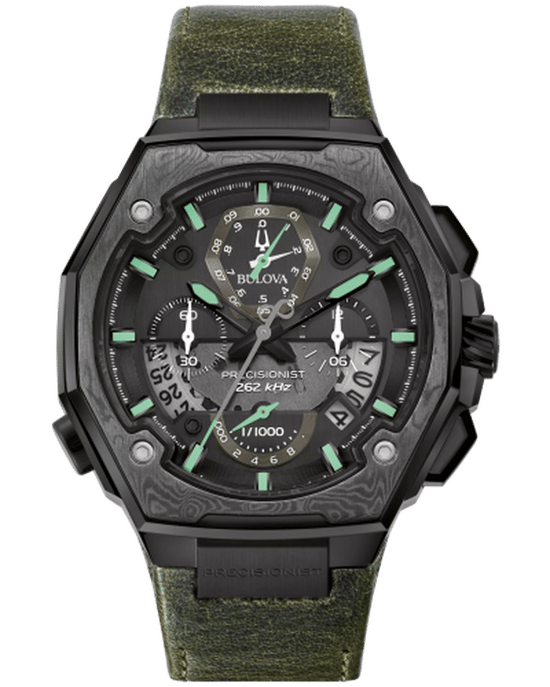 Bulova Precisionist X Special Edition Men's Green Watch 98B355