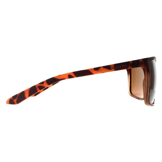 Dragon Square Mens Matte Tortoise Bronze Sunglasses