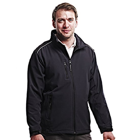 Regatta Mens Sandstorm Hardwearing Softshell Jacket (water Repellent) (Black/Black)