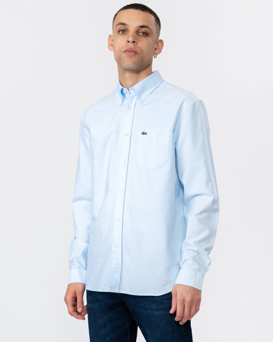 Lacoste Mens Casual Long Sleeve Woven Shirt - Image 1