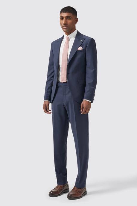 Buscot Slim Fit Navy Trousers