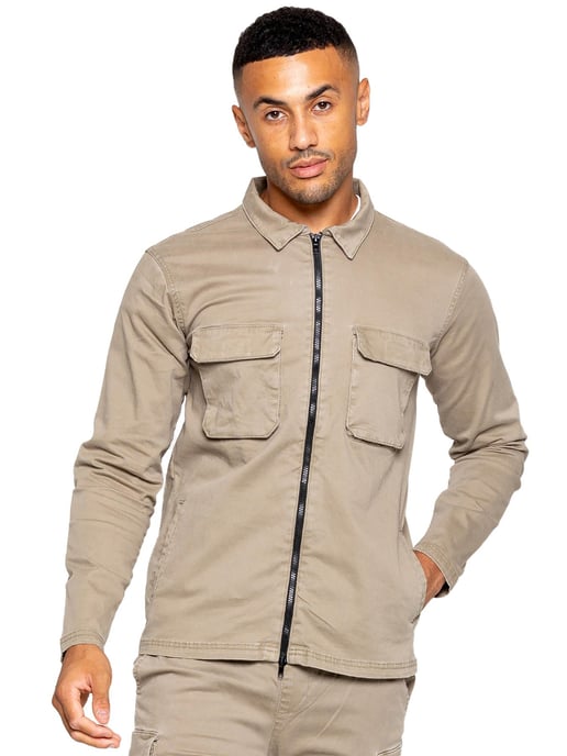Enzo | Mens Cargo Overshirt Jacket - Image 2