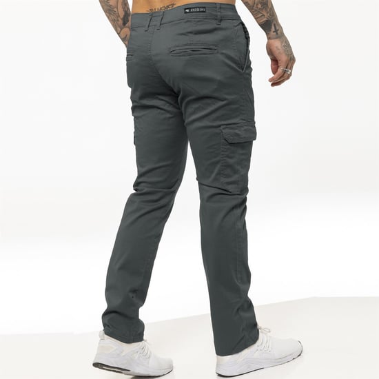 Enzo Mens Cargo Combat Chinos