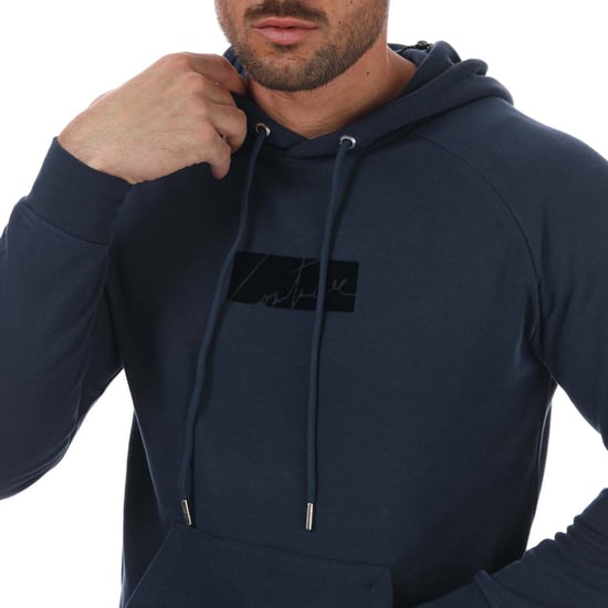 Men's Couture Club Signature Flock Raglan Hoody in Navy