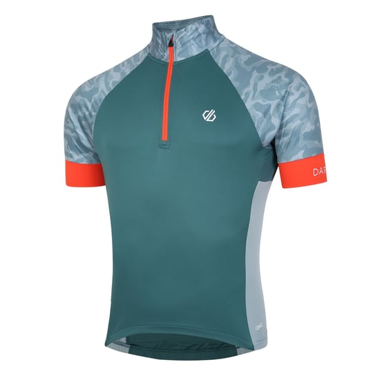 Dare 2B Mens Stay the Course III Camo Cycling Jersey (Mediterranean Green)