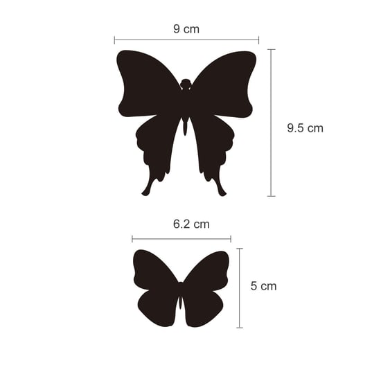 Walplus 3D Butterflies Mirror Wall Stickers, Self Adhesive, DIY, Decoration, Kids Room, Nursery, Children's room, Boy, Girl