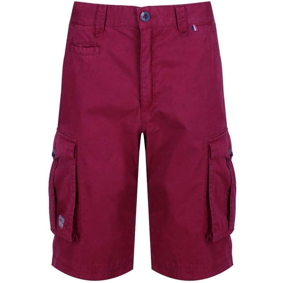 Regatta Mens Shorebay Vintage Cargo Shorts (Dark Burgundy) - Image 1