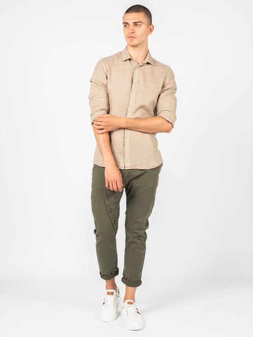 Xagon Man Shirt Lino Men's Beige - Image 3
