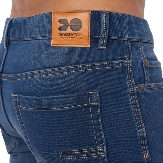 Crosshatch Mens Lampoons Slim Jeans (Stone Wash) - Image 6