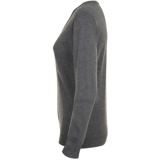 SOLS Womens/Ladies Griffith V Neck Long Sleeve Cardigan (Charcoal Marl)