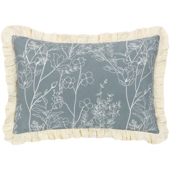 Wylder Mae Embroidered Cotton Cushion Cover - Image 1