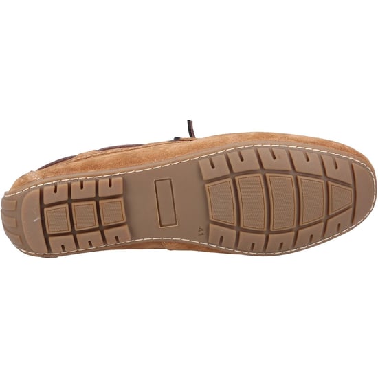 Hush Puppies Reuben Suede Men's Tan Boat Shoes - Image 3