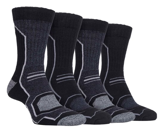 4 Pack Mens Cushion Lightweight Hiking Boot Socks for Warm Weather - Image 1