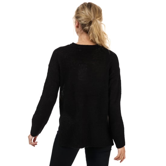 Women's Brave Soul Crew Neck Jumper in Black
