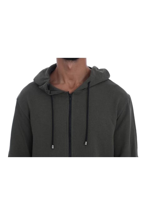 Daniele Alessandrini Men's Green Full Zipper Hodded Cotton Sweater - Image 4