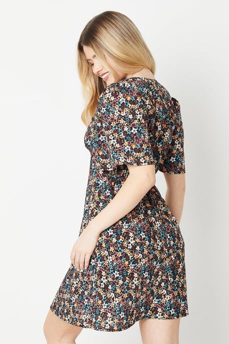 Ditsy Floral Empire Mini Dress