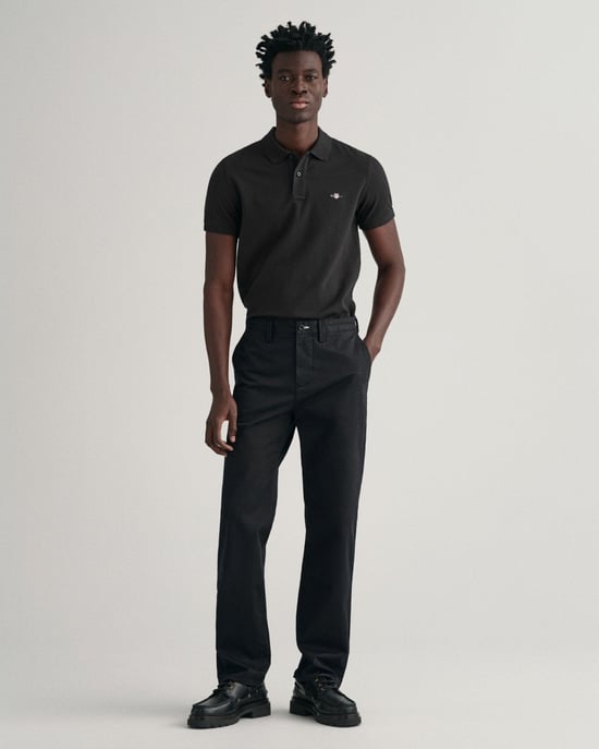 GANT Mens Slim Fit Short Sleeve Shield Logo Pique Polo