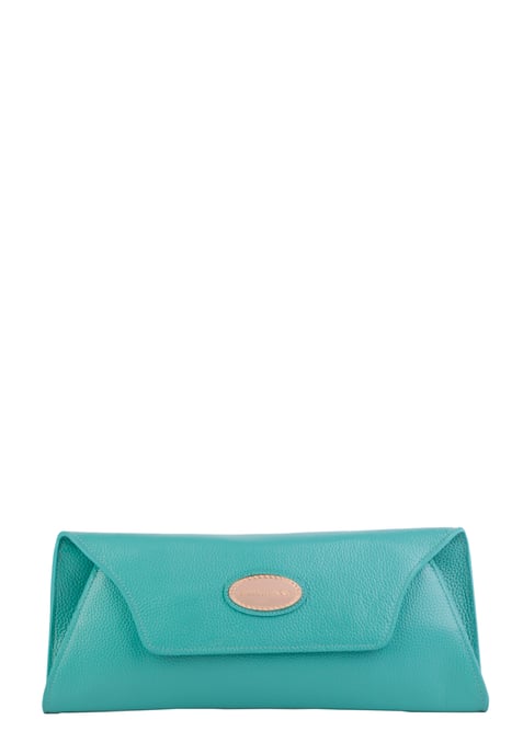 GENUINE LEATHER ENVELOPE CLUTCH BAG