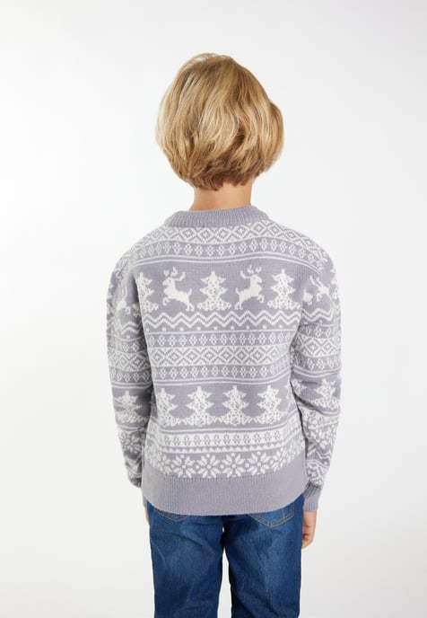 Mo Jumper jongens (kinderen) grijs wit - Image 4