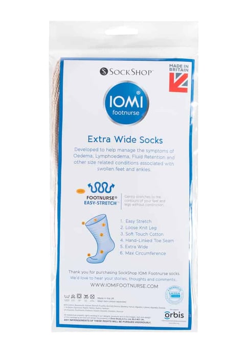 Mens & Womens Extra Wide Soft Cotton Oedema Socks for Swollen Feet - Image 2