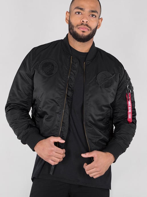 Alpha Industries Men's MA-1 VF NASA Bomber Jacket in Black - Image 1