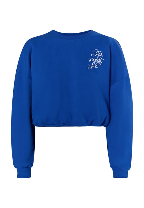 Mymo Cropped sweatshirt Dames koningsblauw - Image 1
