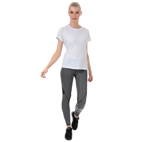 Women's adidas Alphaskin Badge Of Sport Leggings in Black Marl