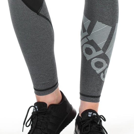 Women's adidas Alphaskin Badge Of Sport Leggings in Black Marl