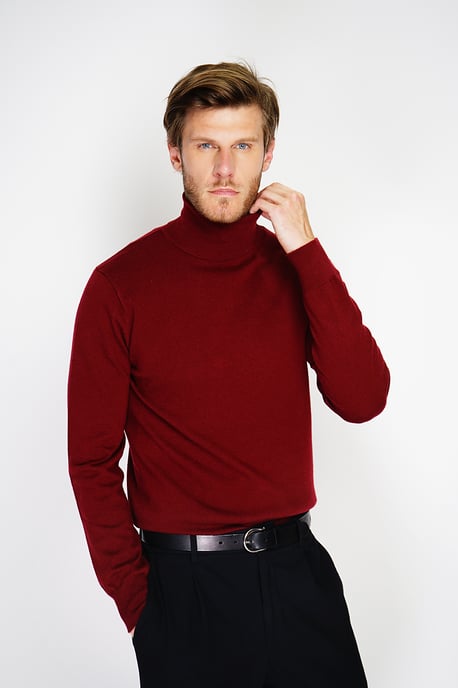 GB - William de Faye - turtleneck - Wine Red