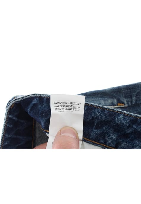 Cavalli Dam Blåtvättad Torn Bomulls Rakt Snitt Jeans - Image 5