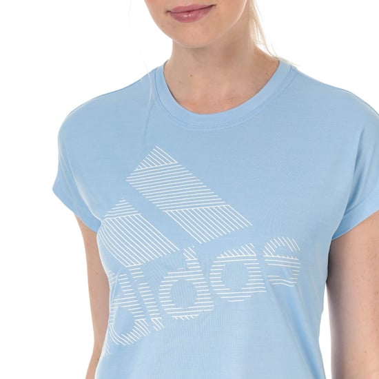 Women's adidas Badge Of Sport Logo T-Shirt in Light Blue
