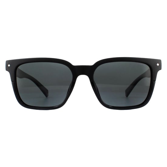 Polaroid Square Unisex Black Grey Polarized Sunglasses