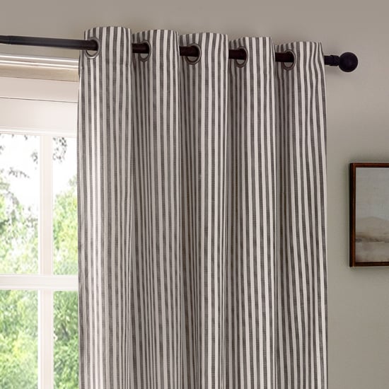 Yard Hebden Striped Cotton Eyelet Curtains - Image 4