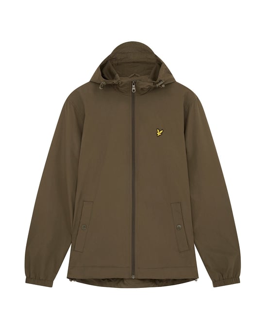 Lyle & Scott jack met rits en capuchon in olijfgroen - Image 5
