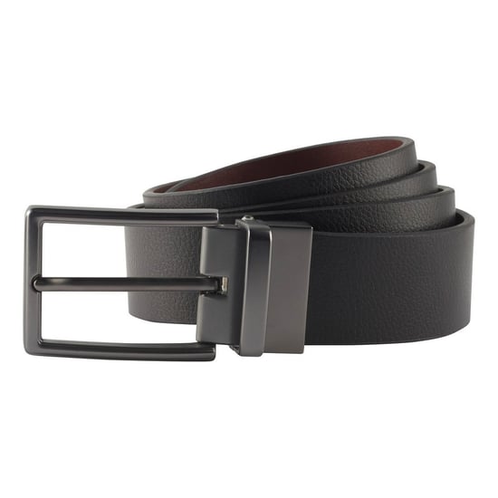 Asquith & Fox Heren Tweewegs Leren Riem (Zwart/Bruin) - Image 1
