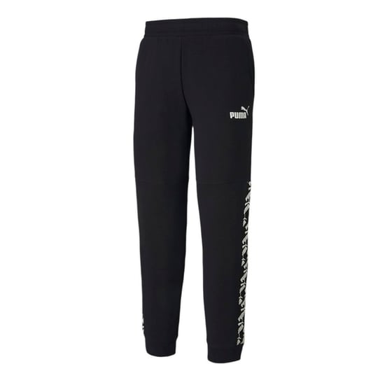 Puma Amplified Track Pants Taped Logo Black Joggers - Mens