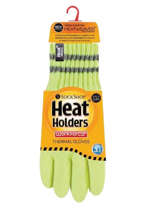 Heat Holders - Mens hi-vis reflective outdoor thermal knitted Gloves - Image 2