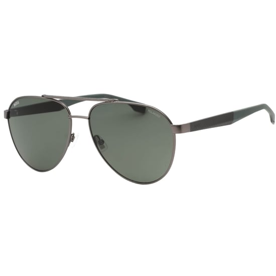 Hugo Boss Grey Green Polarized Lens Matte Ruthenium Sunglasses - Image 2