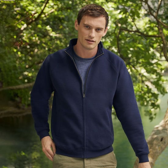 Fruit Of The Loom Mens Premium 70/30 Full Zip Sweatshirt Jacket (Deep Navy) - Image 2