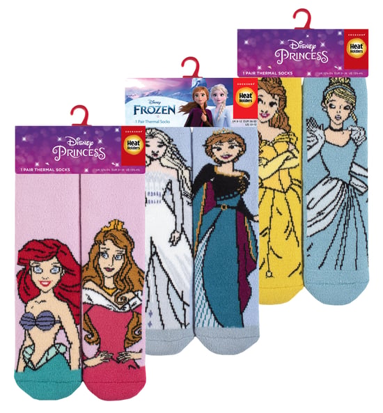 3 par multipack Disney-strumpor för flickor - Värmehållare - Värmehållare för barn - Lite Princess-strumpor - Disney Princess - Image 2