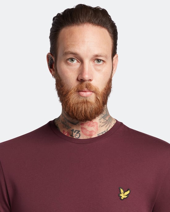 Lyle & Scott Effen T-shirt in Bourgondië - Image 5
