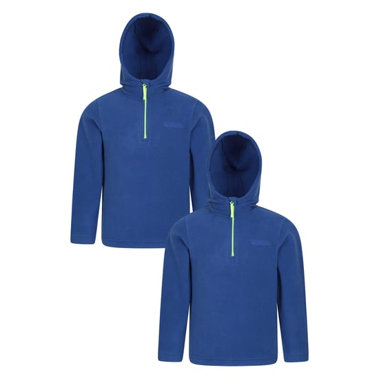 Mountain Warehouse Barn/Kids Camber Quarter Zip Hoodie (Förpackning med 2 st) (Marin) - Image 1